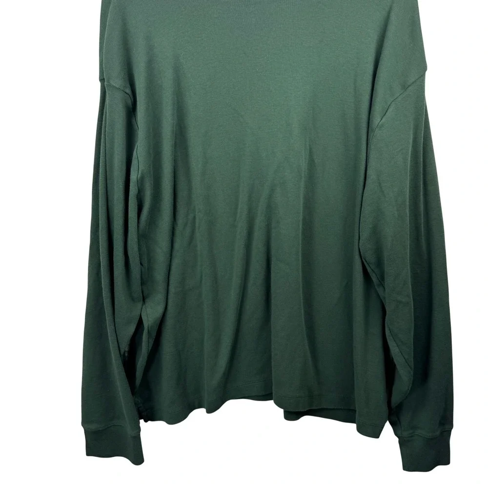 Banana Republic Athletics Turtleneck Shirt‎ Mens XXL Green Supima Cotton Preppy